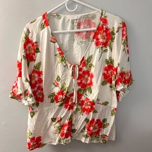 Lauren Conrad Women’s Peplum Floral Top